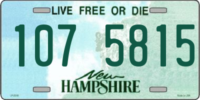 NH license plate 1075815