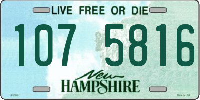 NH license plate 1075816