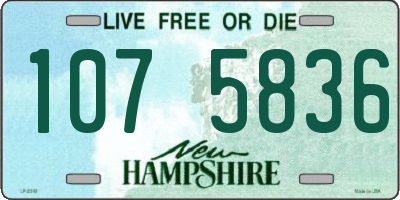 NH license plate 1075836