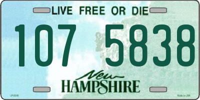 NH license plate 1075838