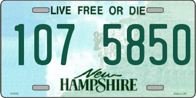 NH license plate 1075850