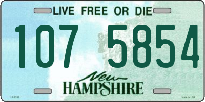 NH license plate 1075854