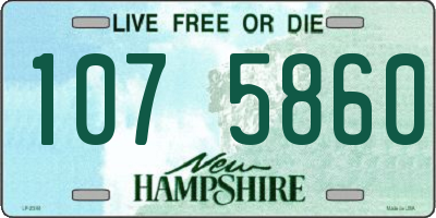 NH license plate 1075860