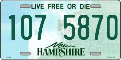 NH license plate 1075870