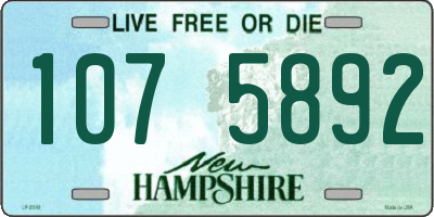 NH license plate 1075892