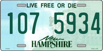 NH license plate 1075934