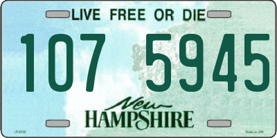 NH license plate 1075945