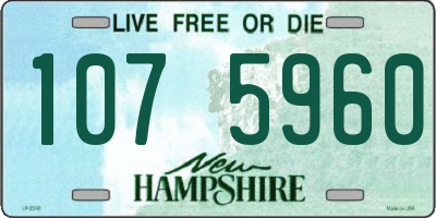 NH license plate 1075960