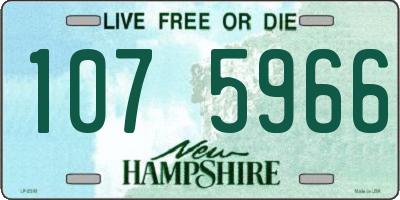 NH license plate 1075966