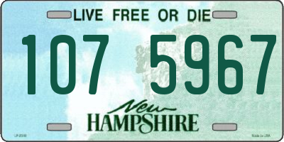 NH license plate 1075967