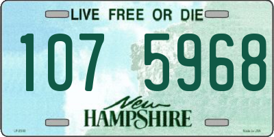NH license plate 1075968