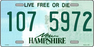 NH license plate 1075972