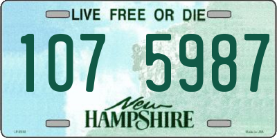 NH license plate 1075987