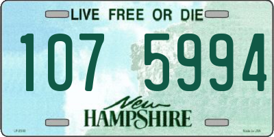 NH license plate 1075994