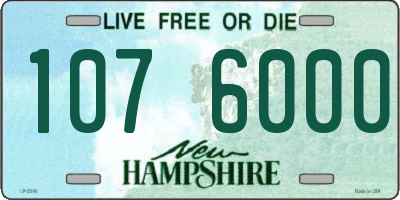NH license plate 1076000