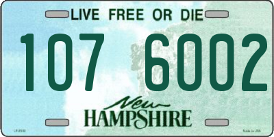 NH license plate 1076002
