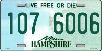 NH license plate 1076006