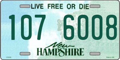 NH license plate 1076008