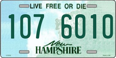 NH license plate 1076010