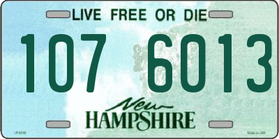 NH license plate 1076013