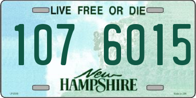 NH license plate 1076015