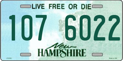 NH license plate 1076022