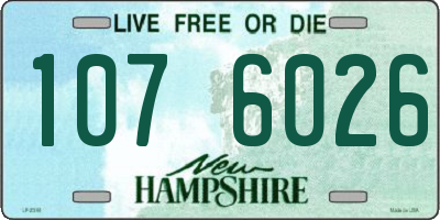NH license plate 1076026