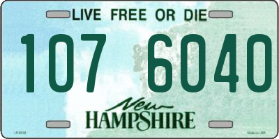 NH license plate 1076040