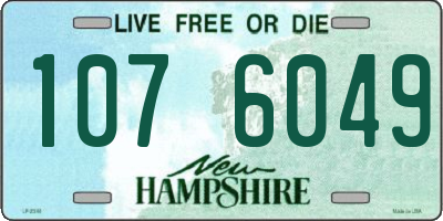 NH license plate 1076049