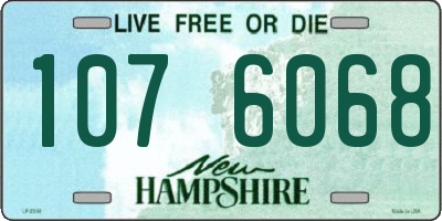 NH license plate 1076068
