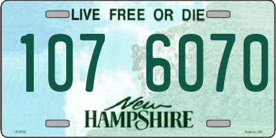 NH license plate 1076070