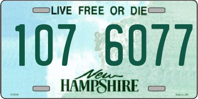 NH license plate 1076077