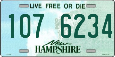 NH license plate 1076234