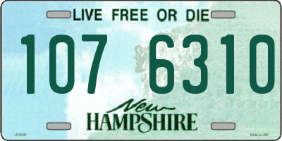 NH license plate 1076310