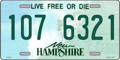 NH license plate 1076321