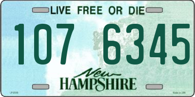 NH license plate 1076345