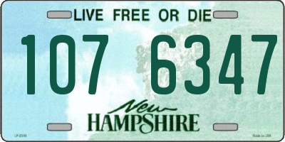 NH license plate 1076347