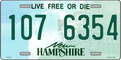 NH license plate 1076354