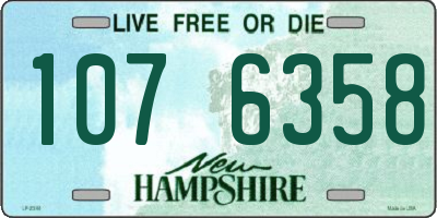 NH license plate 1076358