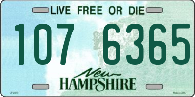 NH license plate 1076365