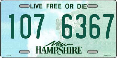 NH license plate 1076367