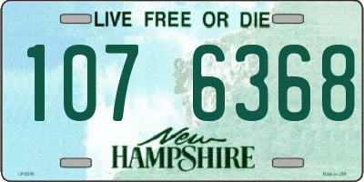 NH license plate 1076368