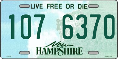 NH license plate 1076370
