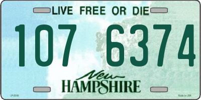 NH license plate 1076374