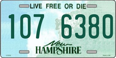 NH license plate 1076380