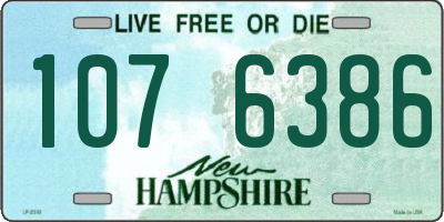 NH license plate 1076386