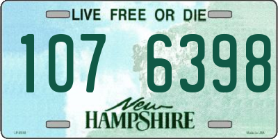 NH license plate 1076398