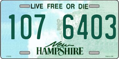NH license plate 1076403