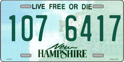NH license plate 1076417
