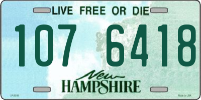 NH license plate 1076418